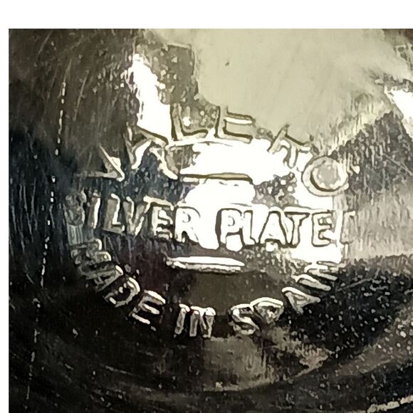 Valero Silver Plate Champagne Goblet Sherbet Dish Grapevine Stem PATINA Vintage. - Picture 4 of 16